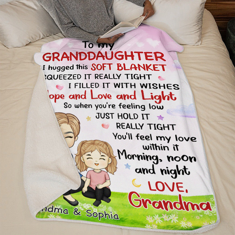 J'ai serré cette douce couverture dans mes bras - Couverture personnalisée pour la famille - Cadeau d'anniversaire pour maman, grand-mère