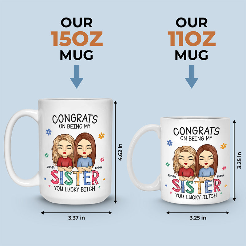 Tu as de la chance de m'avoir - Mug personnalisé Bestie - Cadeau pour les meilleures amies, BFF, sœurs