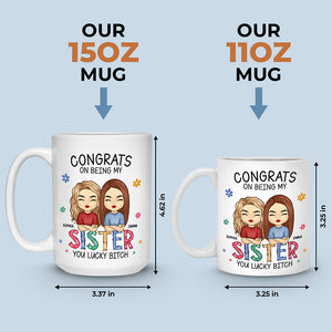 Tu as de la chance de m'avoir - Mug personnalisé Bestie - Cadeau pour les meilleures amies, BFF, sœurs