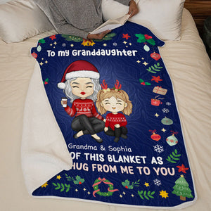 À ma petite-fille adorée - Couverture familiale personnalisée - Cadeau de Noël de maman, grand-mère