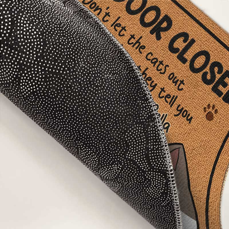 Vous devez demander la permission aux chats - Tapis décoratif personnalisé pour chat - Cadeau de pendaison de crémaillère pour les propriétaires et les amoureux des animaux