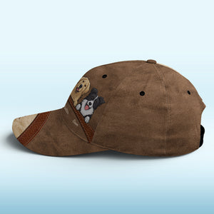 Le bonheur est une queue qui remue – Casquette personnalisée pour chien, casquette classique à imprimé intégral – Cadeau pour propriétaires et amoureux des animaux