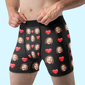 Photo personnalisée « Cela m'appartient », ma chérie ! Boxer personnalisé humoristique, boxer pour homme ! Cadeau d'anniversaire pour petit ami, mari, anniversaire