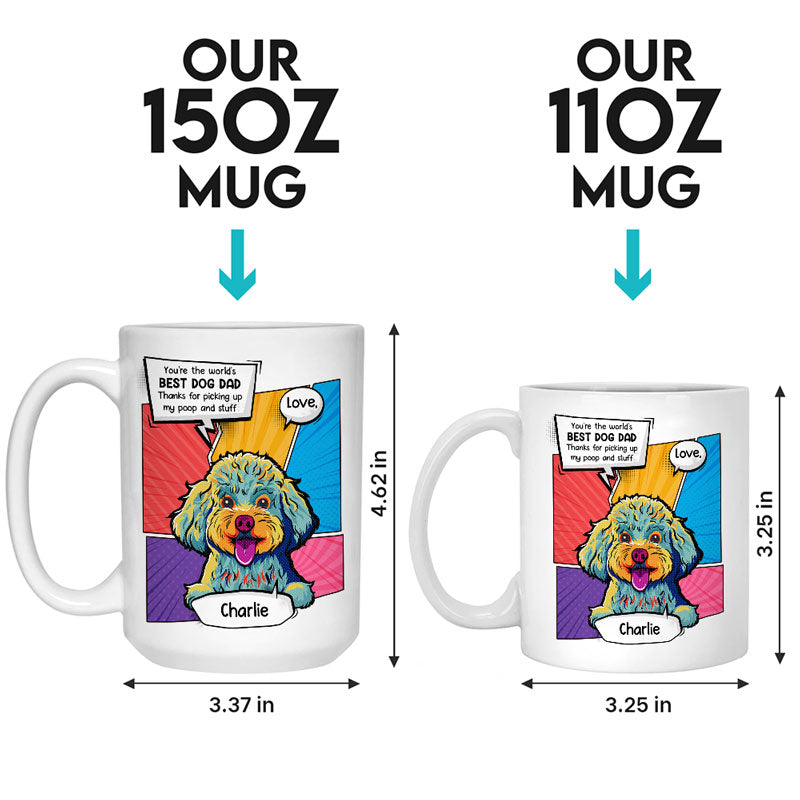 À mon incroyable papa - Mug personnalisé pour chien - Cadeau de fête des pères, d'anniversaire pour les propriétaires d'animaux et les amoureux des animaux