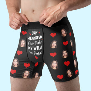 Photo personnalisée « Elle seule peut faire vibrer mes cloches » - Boxer personnalisé amusant, boxer pour homme - Cadeau d'anniversaire pour petit ami, mari, anniversaire