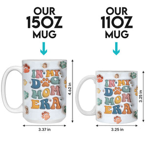 À l'ère de mon papa à fourrure - Mug personnalisé avec effet gonflé en 3D pour chien et chat - Cadeau pour les propriétaires et les amoureux des animaux