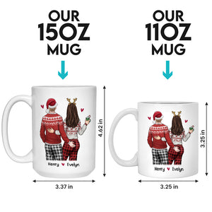 Économisons un voyage au Père Noël ! Mug personnalisé pour couple ! Cadeau de Noël pour mari et femme, anniversaire