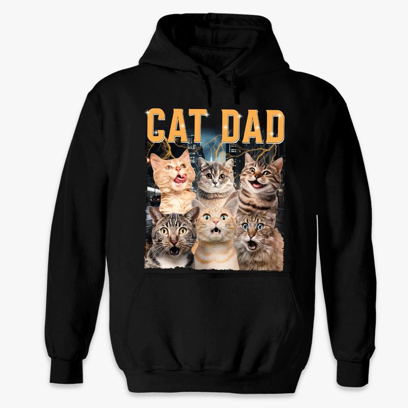 T-shirt, sweat à capuche et sweat-shirt unisexe personnalisé avec photo « Meilleur papa du monde » pour chien et chat – Cadeau pour propriétaires et amoureux des animaux