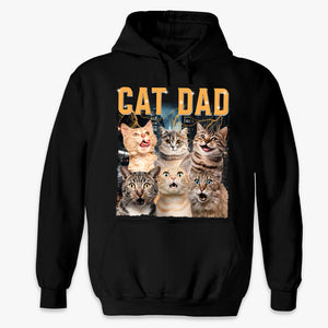 T-shirt, sweat à capuche et sweat-shirt unisexe personnalisé avec photo « Meilleur papa du monde » pour chien et chat – Cadeau pour propriétaires et amoureux des animaux