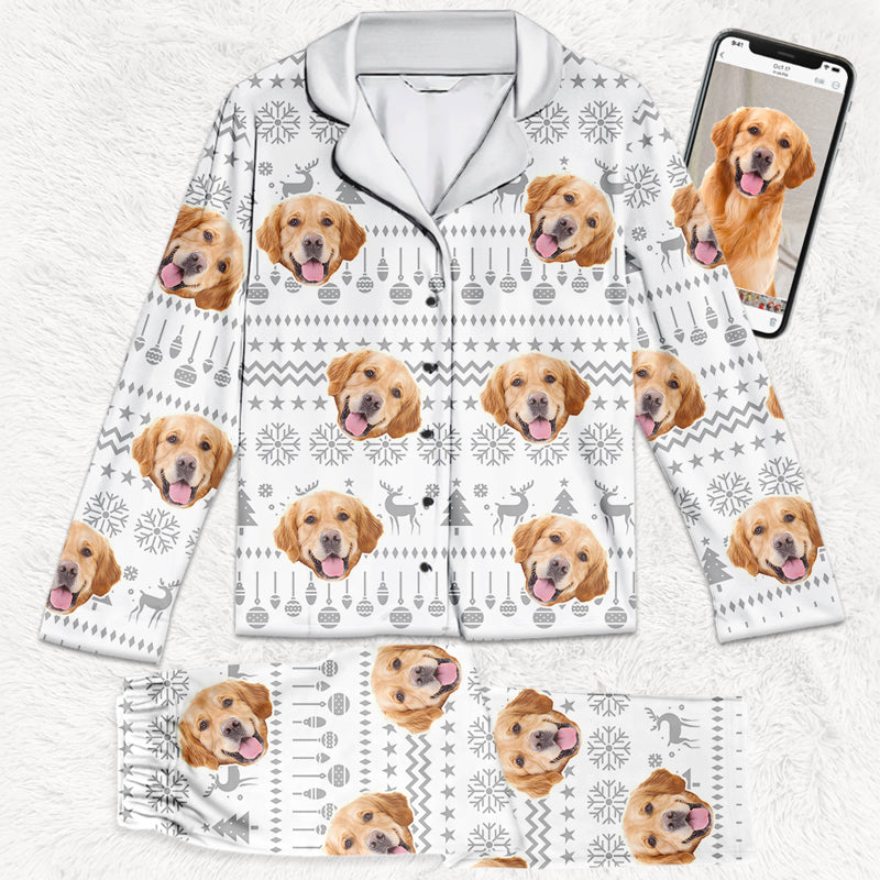 Pyjama personnalisé avec photo pour chien et chat - Cadeau de Noël pour les propriétaires et les amoureux des animaux