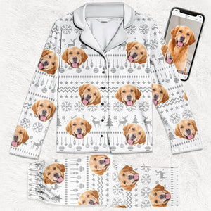 Pyjama personnalisé avec photo pour chien et chat - Cadeau de Noël pour les propriétaires et les amoureux des animaux