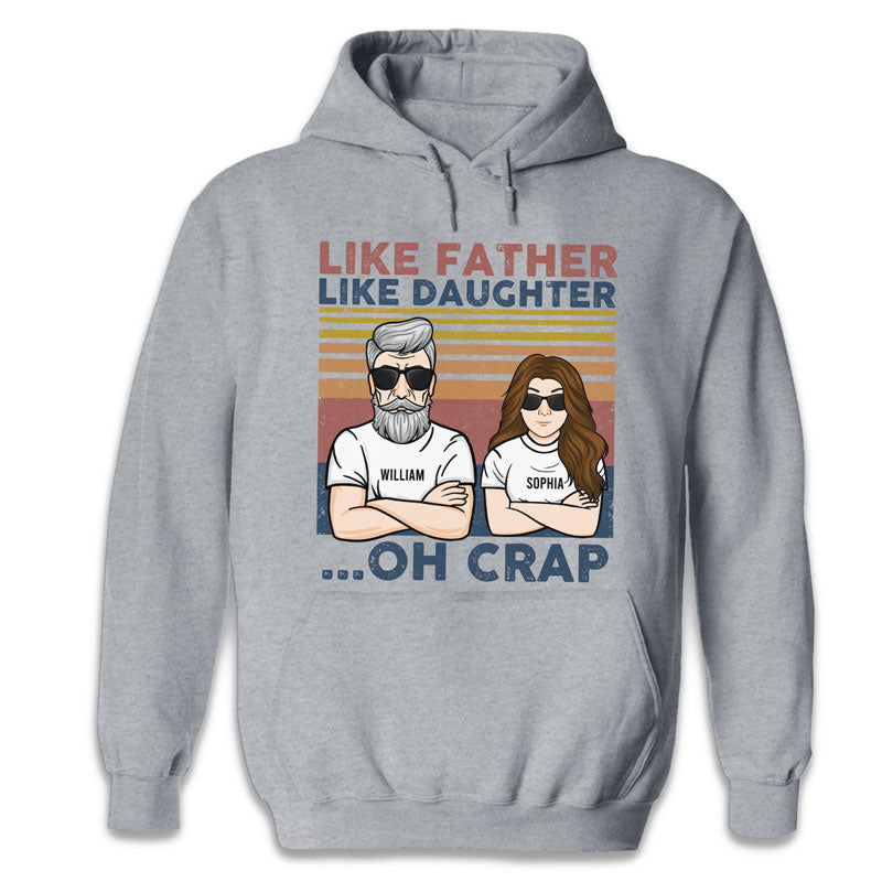 Tel père, telle fille - T-shirt unisexe personnalisé, sweat à capuche - Cadeau pour papa
