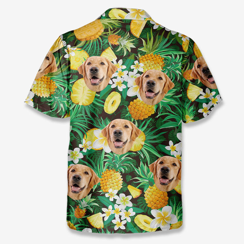 T-shirt hawaïen unisexe personnalisé avec photo, style ananas, pour chien et chat, style tropical, idéal pour les vacances d'été, pour les propriétaires et les amoureux des animaux.