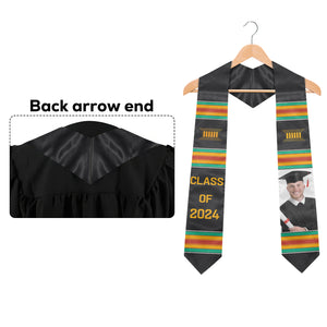 Graduation Time For 2024 - Personalized Custom Graduation Stole - Upload Image, Graduation Gift