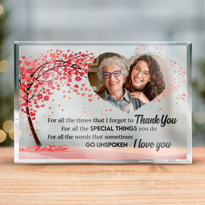 Photo personnalisée Je t'ai aimé toute ma vie - Plaque rectangulaire personnalisée en acrylique pour famille - Cadeau pour maman, grand-mère