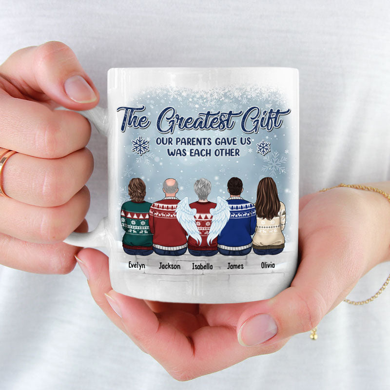 L'amour entre frères et sœurs - Mug personnalisé pour la famille - Cadeau de Noël, cadeau pour frères et sœurs