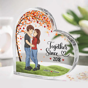 Tu es le seul que je veux ennuyer pour le reste de ma vie - Plaque acrylique personnalisée en forme de cœur pour couple - Cadeau pour mari et femme, anniversaire