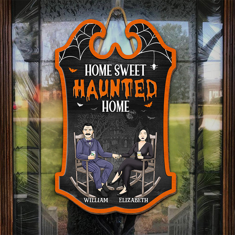 Ils sont bizarres, mystérieux et effrayants - Panneau en bois personnalisé pour décoration d'intérieur - Cadeau d'Halloween pour mari et femme