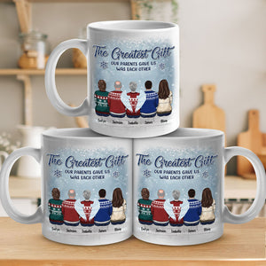 L'amour entre frères et sœurs - Mug personnalisé pour la famille - Cadeau de Noël, cadeau pour frères et sœurs