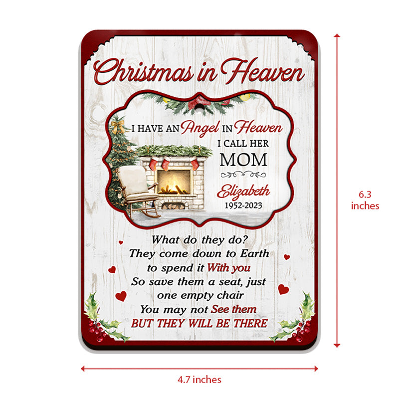 Mais ils seront là - Carte commémorative personnalisée en bois avec ornement pop-out - Cadeau de Noël, cadeau de condoléances pour les membres de la famille