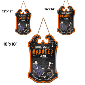 Ils sont bizarres, mystérieux et effrayants - Panneau en bois personnalisé pour décoration d'intérieur - Cadeau d'Halloween pour mari et femme