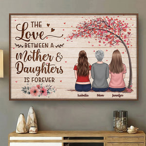 Mère et fils, unis pour toujours - Affiche horizontale personnalisée pour la famille - Cadeau d'anniversaire pour maman