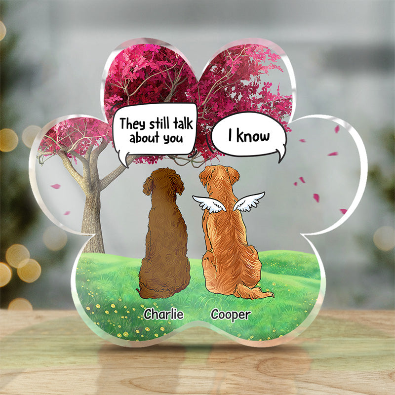 Souvenirs inoubliables, souvenir inoubliable - Plaque commémorative personnalisée en acrylique en forme de patte - Cadeau de condoléances, cadeau pour propriétaires d'animaux et amoureux des animaux