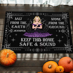 Gardez votre maison saine et sauve ! Tapis décoratif personnalisé pour sorcières ! Cadeau d'Halloween pour sorcières, vous-même.