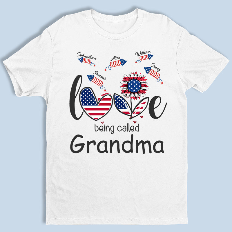 J'adore être appelée grand-mère ! Cadeau du 4 juillet ! T-shirt unisexe personnalisé