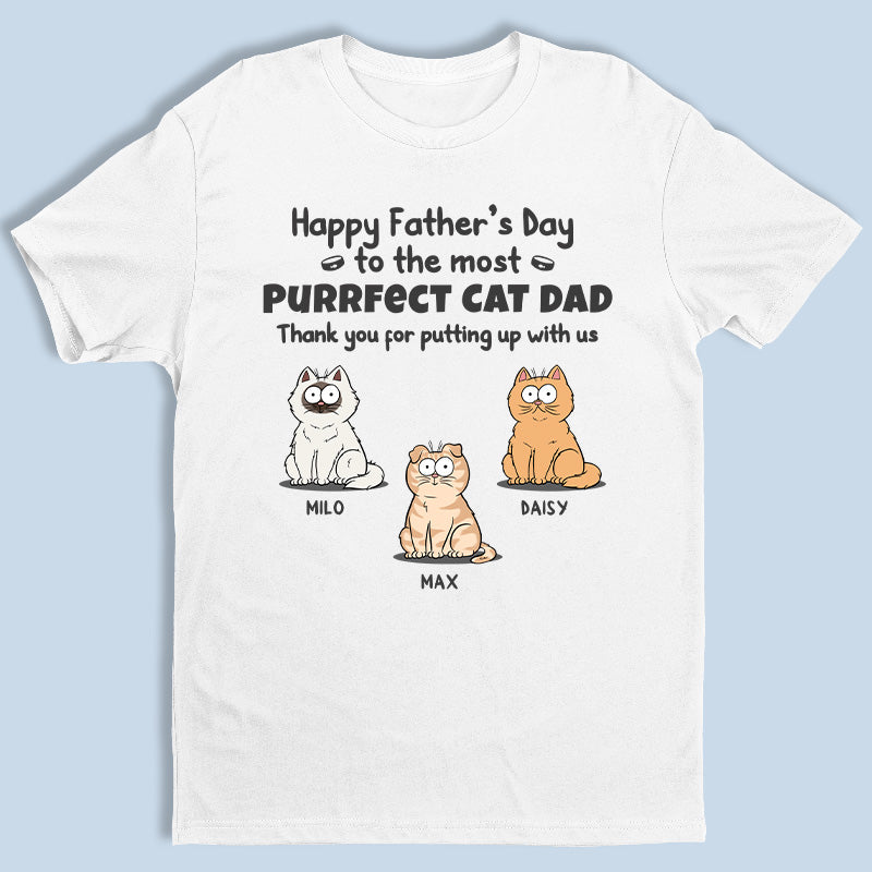 Merci de nous avoir supportés - T-shirt unisexe personnalisé avec chat, sweat à capuche, sweat-shirt - Cadeau de fête des pères, d'anniversaire pour les propriétaires d'animaux et les amoureux des animaux