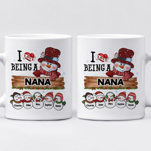 Heureux d'être appelé grand-mère - Tasse personnalisée familiale - Cadeau de Noël pour grand-mère