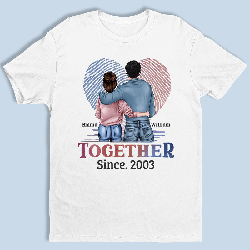 Ensemble depuis - T-shirt, sweat à capuche et sweat-shirt unisexe personnalisé pour couple - Cadeau pour mari et femme, anniversaire