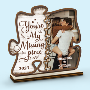 Photo personnalisée « T'aimer est facile » – Plaque en bois personnalisée à 2 couches avec support plat pour couple – Cadeau de pendaison de crémaillère, cadeau pour mari et femme, anniversaire