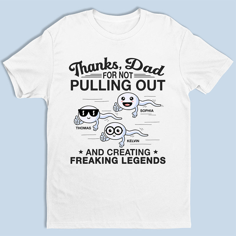 Merci papa d'avoir créé des légendes incroyables - T-shirt, sweat à capuche et sweat-shirt unisexe personnalisé pour la famille - Cadeau de fête des pères et d'anniversaire pour papa