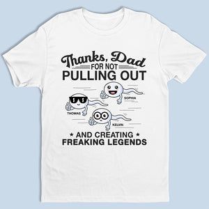 Merci papa d'avoir créé des légendes incroyables - T-shirt, sweat à capuche et sweat-shirt unisexe personnalisé pour la famille - Cadeau de fête des pères et d'anniversaire pour papa