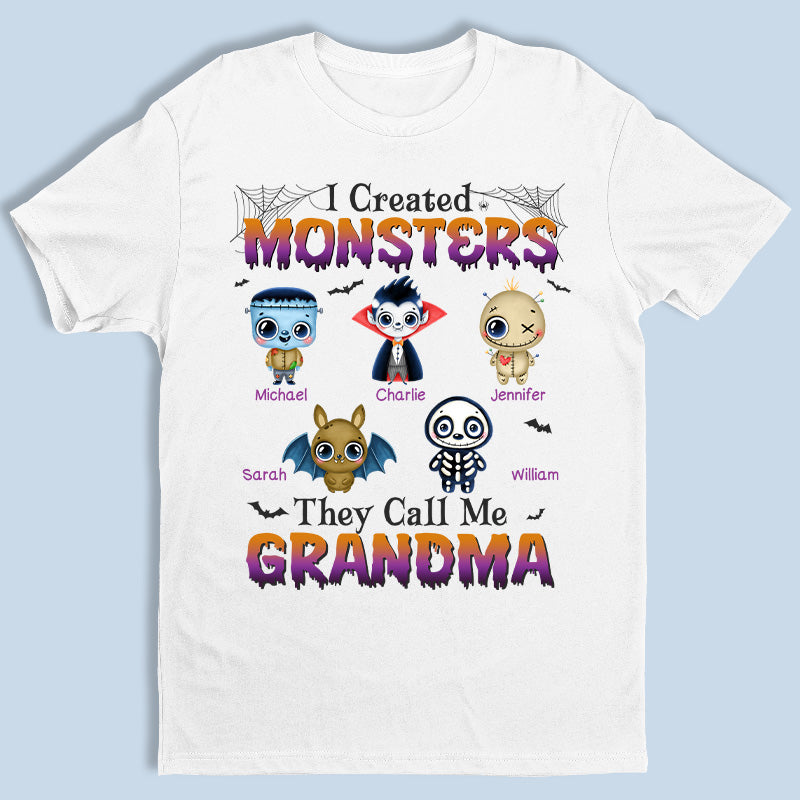 J'ai créé des monstres, ils m'appellent grand-mère - T-shirt unisexe personnalisé, sweat à capuche, sweat-shirt - Cadeau d'Halloween, cadeau pour grand-mère, grand-père