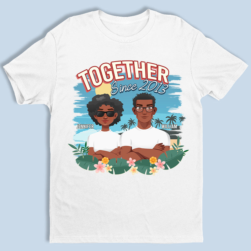 Ensemble depuis - T-shirt, sweat à capuche, sweat-shirt unisexe personnalisé pour couple - Vacances d'été, cadeau pour mari et femme, anniversaire