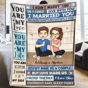 Le destin a fait de nous un couple - Couverture personnalisée pour couple - Cadeau pour mari et femme, anniversaire