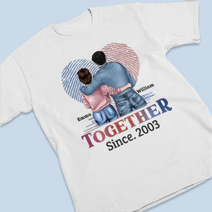 Ensemble depuis - T-shirt, sweat à capuche et sweat-shirt unisexe personnalisé pour couple - Cadeau pour mari et femme, anniversaire