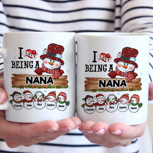Heureux d'être appelé grand-mère - Tasse personnalisée familiale - Cadeau de Noël pour grand-mère