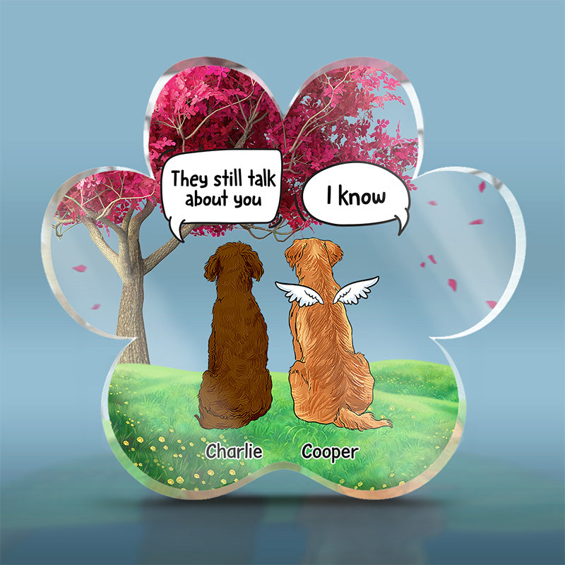 Souvenirs inoubliables, souvenir inoubliable - Plaque commémorative personnalisée en acrylique en forme de patte - Cadeau de condoléances, cadeau pour propriétaires d'animaux et amoureux des animaux