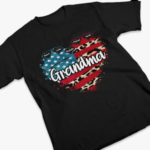 Grandma And Her Kids - Family Personalized Custom Unisex Patriotic T-shirt, Hoodie, Sweatshirt - Independence Day, 4th Of July, Birthday Gift For Grandma
