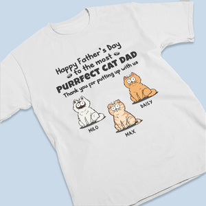 Merci de nous avoir supportés - T-shirt unisexe personnalisé avec chat, sweat à capuche, sweat-shirt - Cadeau de fête des pères, d'anniversaire pour les propriétaires d'animaux et les amoureux des animaux