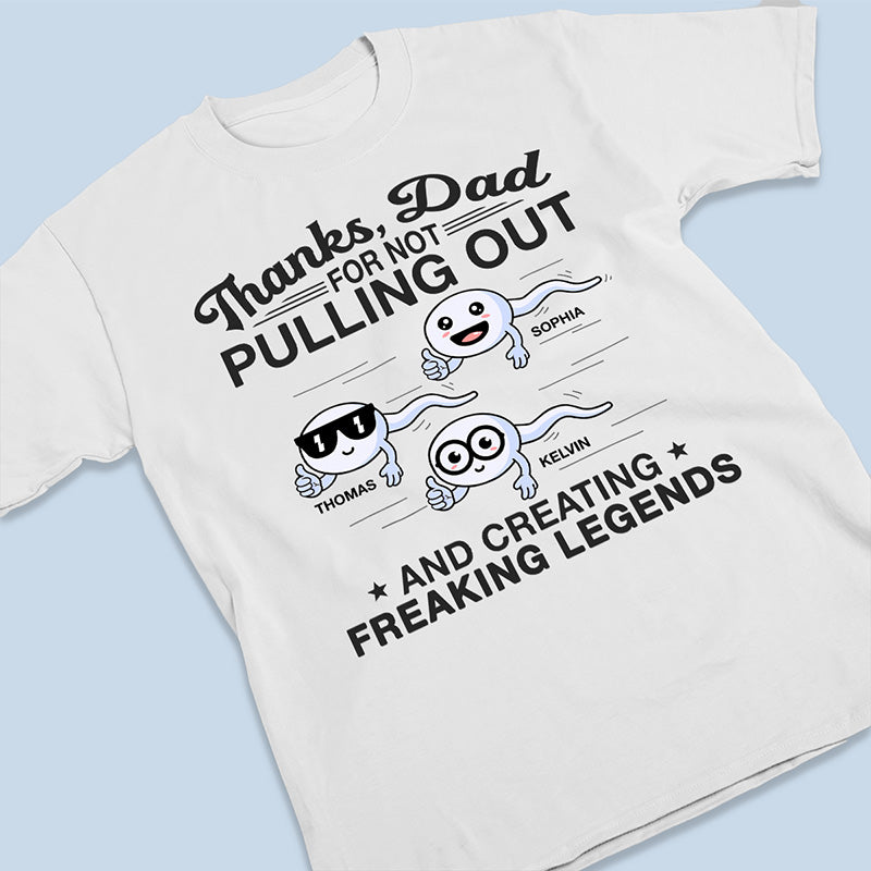 Merci papa d'avoir créé des légendes incroyables - T-shirt, sweat à capuche et sweat-shirt unisexe personnalisé pour la famille - Cadeau de fête des pères et d'anniversaire pour papa