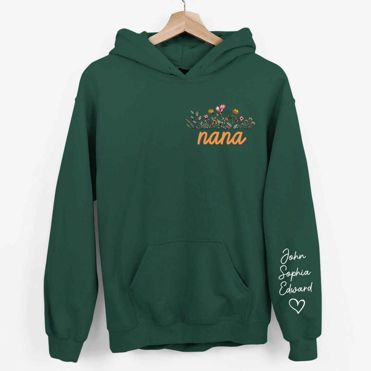 J'aime être maman - Sweat-shirt unisexe personnalisé avec motif sur la manche - Cadeau pour maman et grand-mère