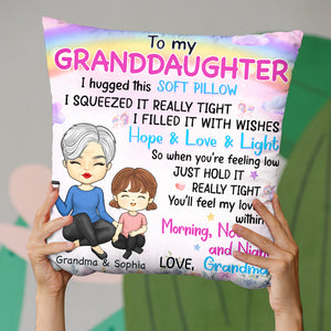 Je l'ai rempli de vœux - Oreiller personnalisé pour la famille - Cadeau d'anniversaire de grand-mère
