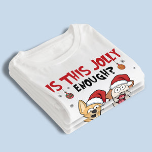 Joyeux Pawlidays - T-shirt, sweat à capuche et sweat-shirt unisexe personnalisé pour chien - Cadeau de Noël pour propriétaires et amoureux des animaux