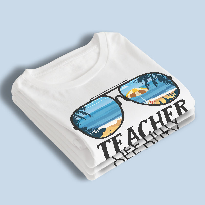 Enseignant hors service - T-shirt unisexe personnalisé d'été, sweat à capuche, sweat-shirt - Appréciation, remise de diplôme, départ à la retraite, cadeau de remerciement pour enseignant, cadeau d'enseignant des étudiants