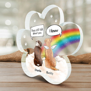 Plaque commémorative personnalisée en acrylique en forme de patte - Cadeau de condoléances, cadeau pour propriétaires d'animaux et amoureux des animaux