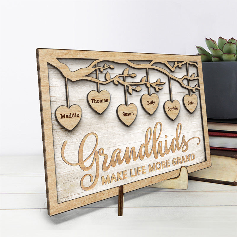 Maman est ma définition de la perfection - Plaque en bois personnalisée à 2 couches avec support - Cadeau de pendaison de crémaillère pour maman et grand-mère